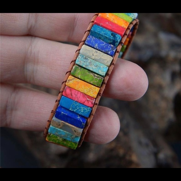 7-Chakra Bracelet Natural Crystal Healing Jewelry ‼️SOLD‼️ - Picture 5 of 8